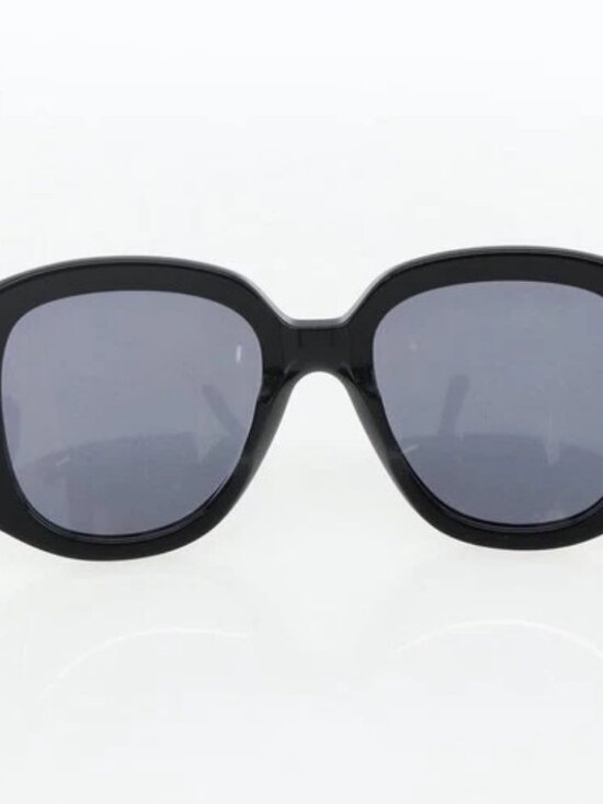CHANEL Sunglasses plastic Black CC Auth 169816V main image 6